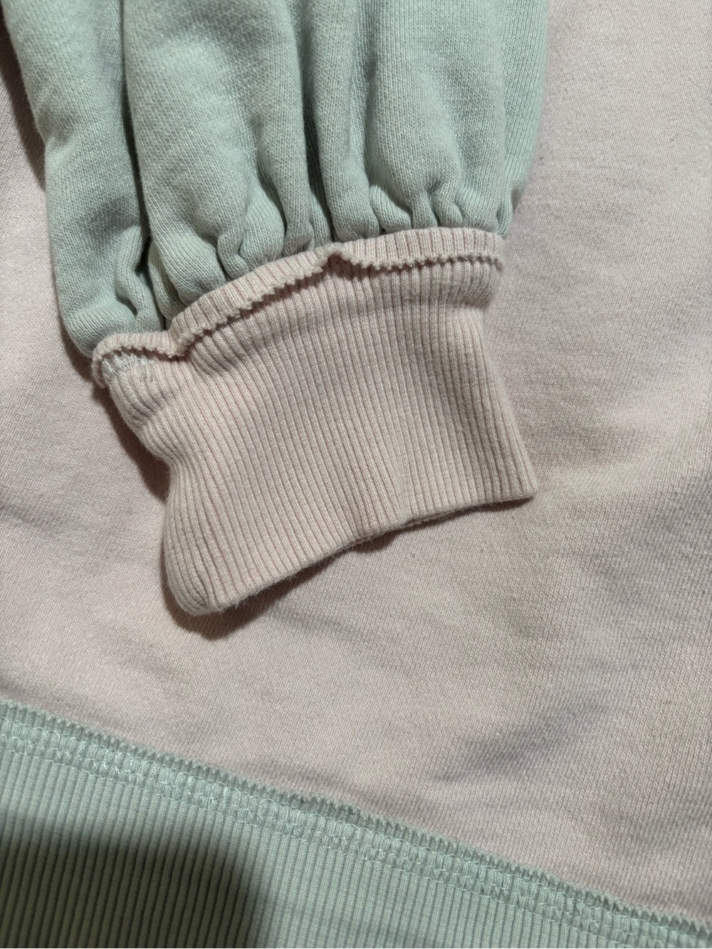 We The Free Colorblock Lace-Trim Rugby Pullover in Pink, Cream & Brown - Picture 7 of 9